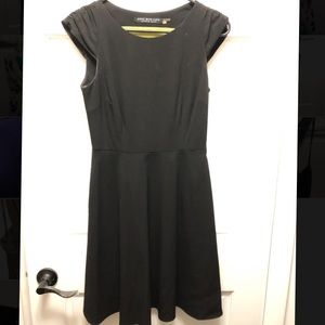 Fit and flare mini black dress